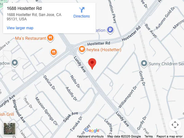 Location, 1688 Hostetter Rd, San Jose, CA 95131 Location, 1688 Hostetter Rd, San Jose, CA 95131